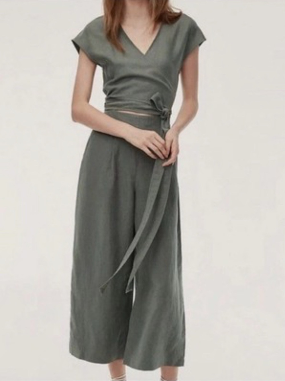 Aritzia Wilfred Brax Jumpsuit in Sagesse
